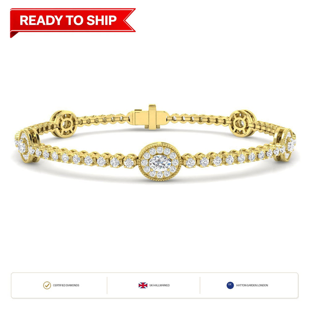 Lab grown diamond tennis bracelet