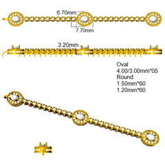 2.00Ct Oval Emerald & Diamond Designer Bracelet 9k Yellow Gold Ready To Ship