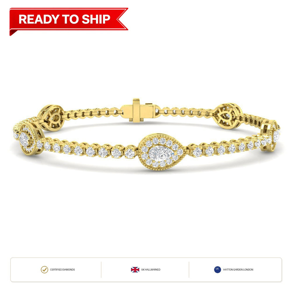 Lab grown diamond tennis bracelet