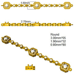 1.80Ct Round Ruby & Diamond Designer Bracelet 9k Yellow Gold Ready To Ship