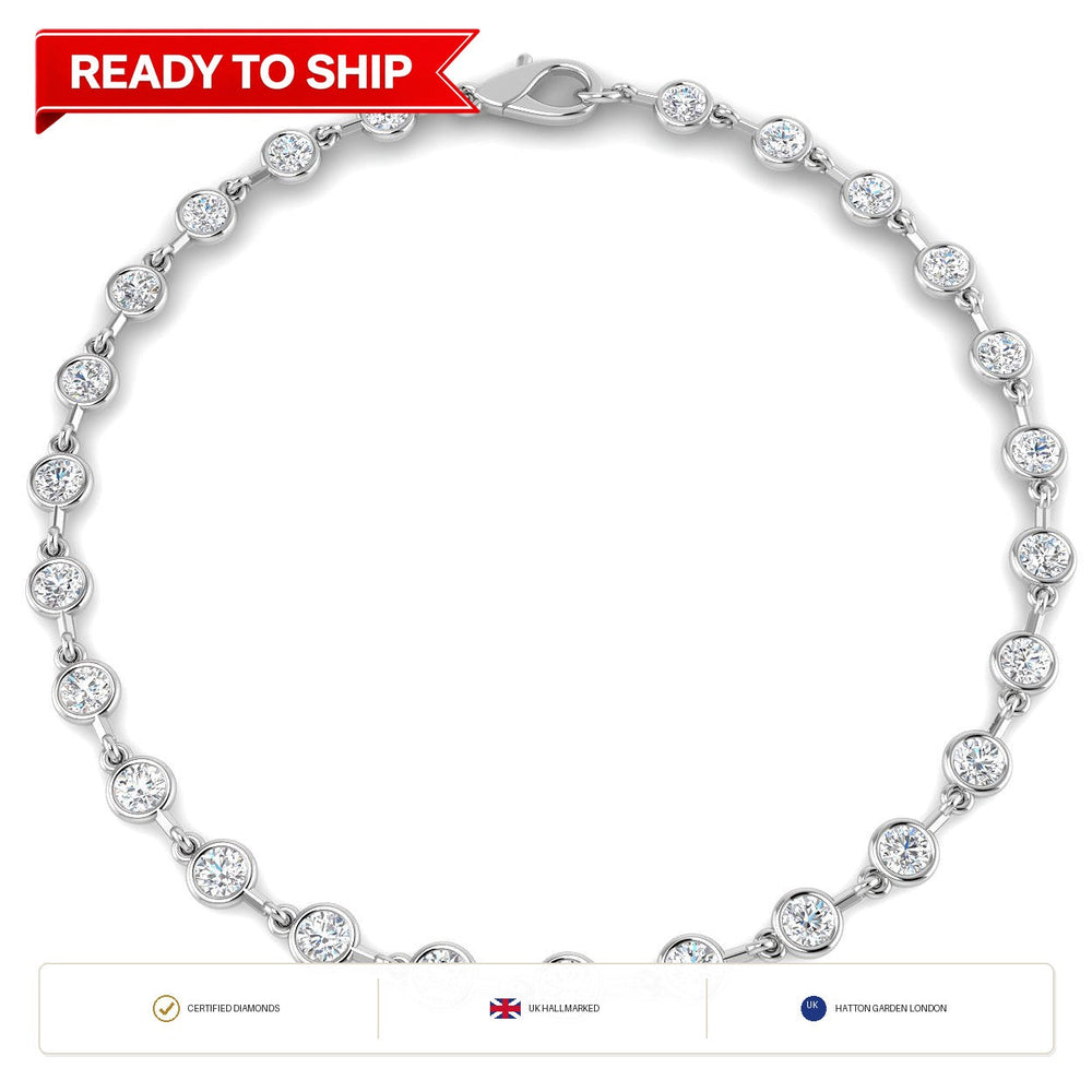 Lab grown diamond tennis bracelet