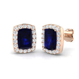Ensvy Luxury Gold Aquamarine Diamond Earrings | 1.5ct to 3ct Elegance