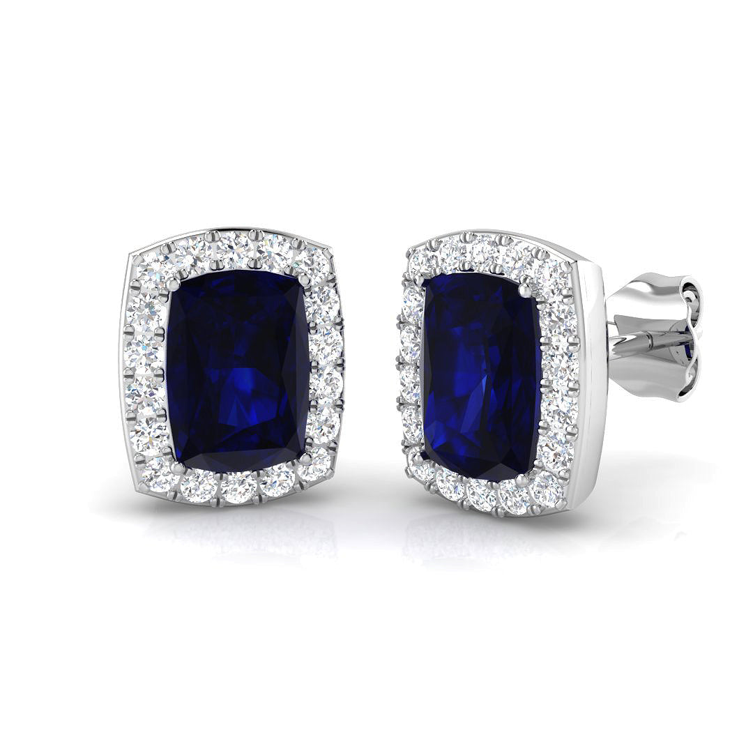 Ensvy Luxury Gold Aquamarine Diamond Earrings | 1.5ct to 3ct Elegance