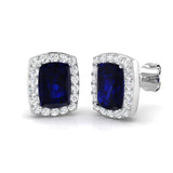 Ensvy Luxury Gold Aquamarine Diamond Earrings | 1.5ct to 3ct Elegance