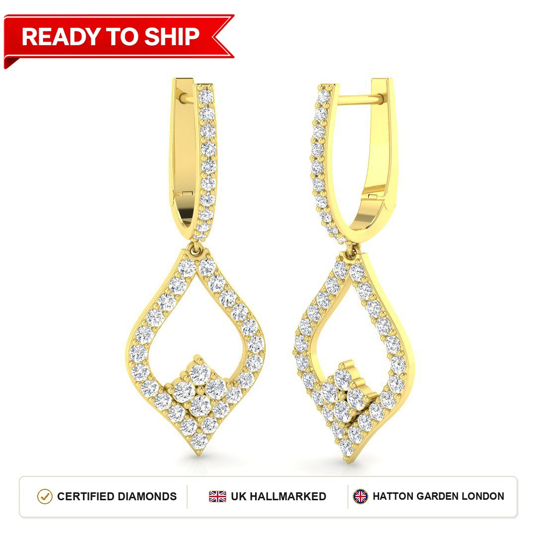 Lab grown diamond earring