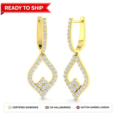 Lab grown diamond earring