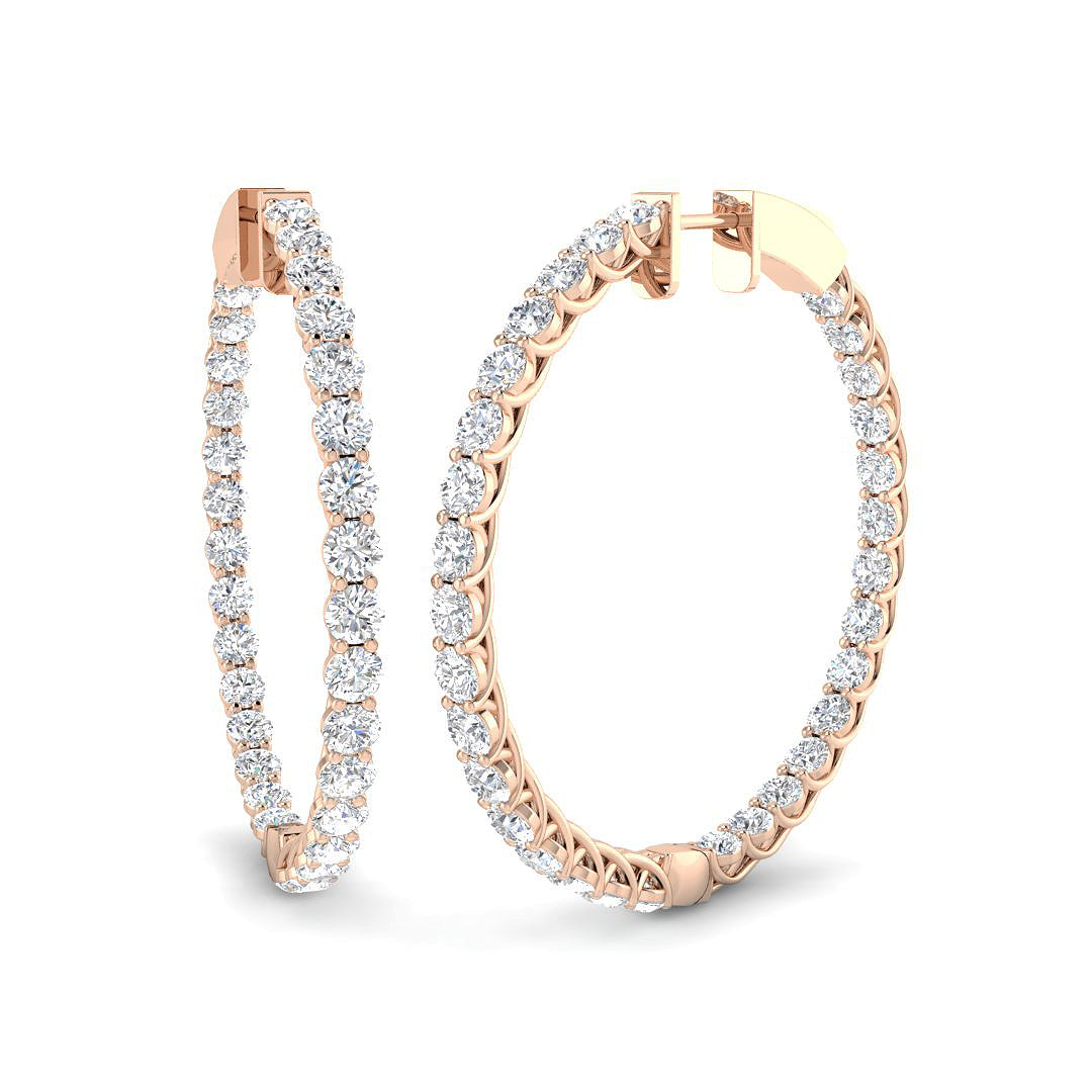 Hoop Earrings - Luswy Gold 5ct To 7ct Luxury Statement