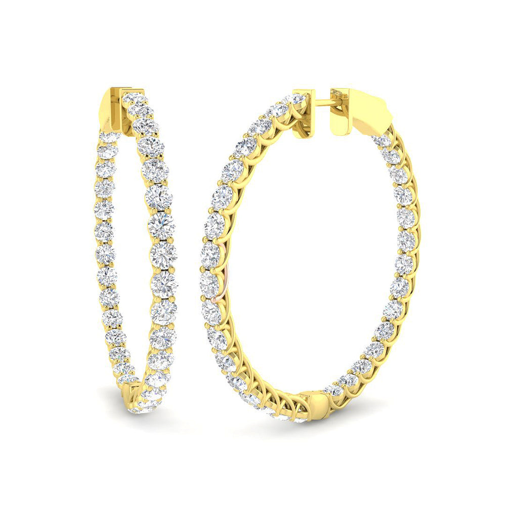 Hoop Earrings - Luswy Gold 5ct To 7ct Luxury Statement