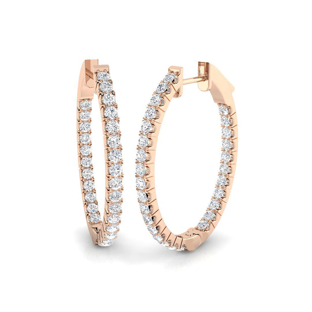 Hoop Earrings - Troty 1.75ct Luxury Fine Diamond