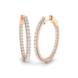 Hoop Earrings - Troty 1.75ct Luxury Fine Diamond