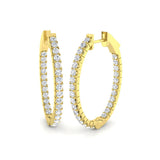 Hoop Earrings - Troty 1.75ct Luxury Fine Diamond