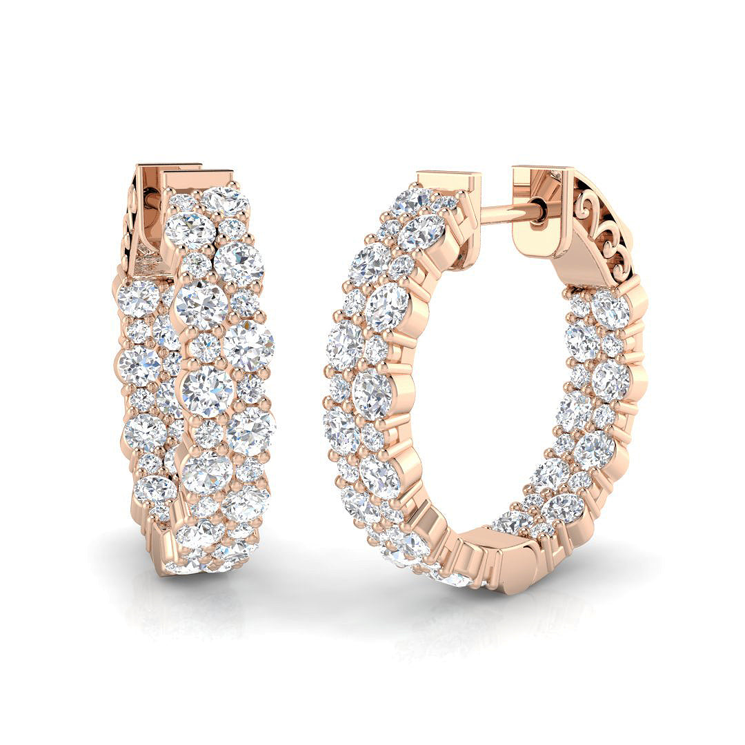Hoop Earrings - Erity 1.75ct Gold Pure Radiance