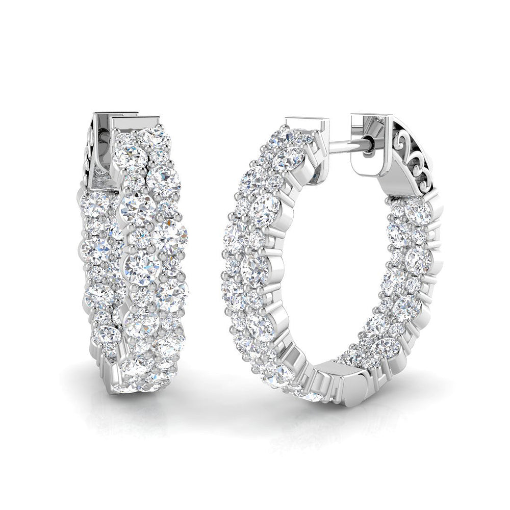 Hoop Earrings - Erity 1.75ct Gold Pure Radiance