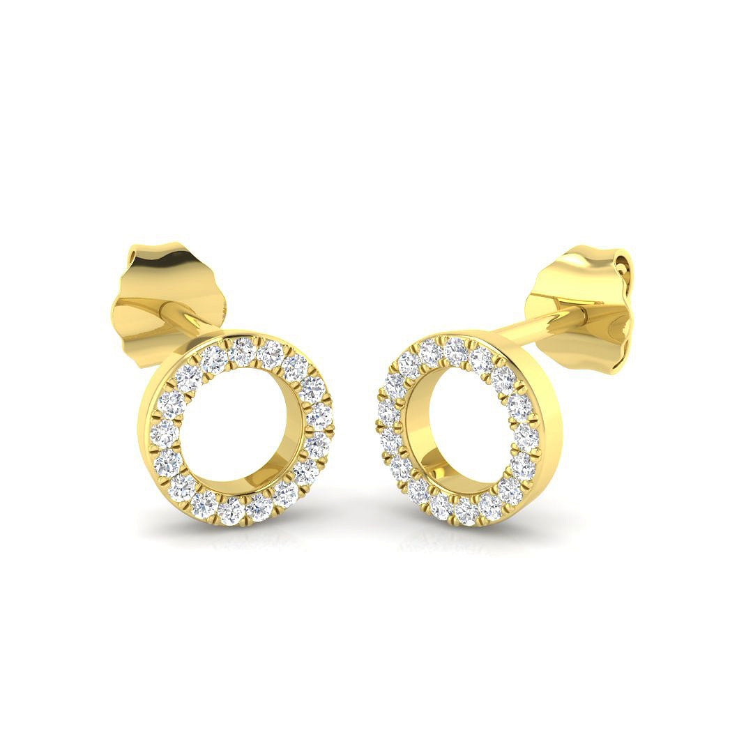 "Arley Gold Diamond Drop Earrings - Luxe 0.1ct to 0.15ct Jewelry"