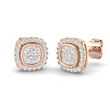 0.25Ct Diamond Cluster Stud Earrings | Lab & Natural | Gold & Platinum