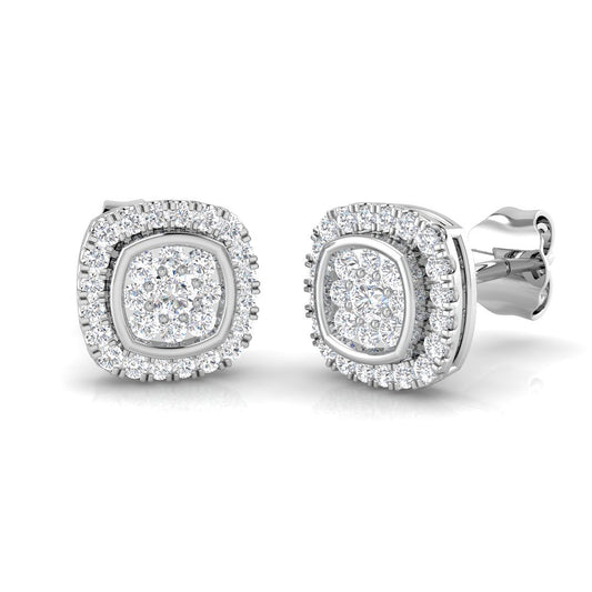0.25Ct Diamond Cluster Stud Earrings | Lab & Natural | Gold & Platinum