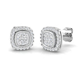 0.25Ct Diamond Cluster Stud Earrings | Lab & Natural | Gold & Platinum