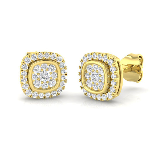0.25Ct Diamond Cluster Stud Earrings | Lab & Natural | Gold & Platinum