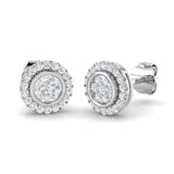 0.25Ct Cluster Diamond Stud Earrings | Lab & Natural | Gold & Platinum