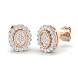 Erlwy Cluster Diamond Earrings in Gold - 0.33ct Luxury Jewelry