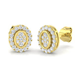 Erlwy Cluster Diamond Earrings in Gold - 0.33ct Luxury Jewelry