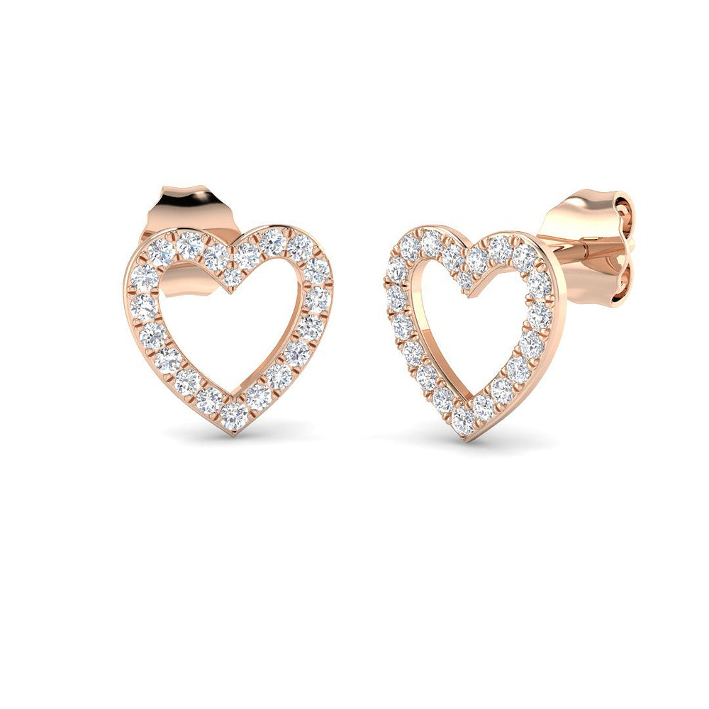 Gold Diamond Earrings Deery Shape 0.5ct Luxury