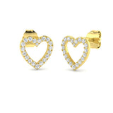 Gold Diamond Earrings Deery Shape 0.5ct Luxury