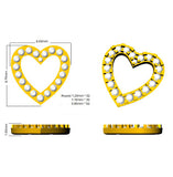 9ct Yellow Gold 0.21ct Natural Diamond Earrings in Round Style