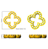 9ct Yellow Gold 0.19ct Natural Diamond Clover Earrings
