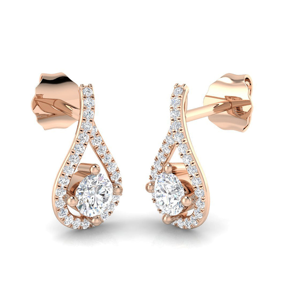 Topaz Diamond Earring 0.25 ct  Platinum, 9ct, 18ct White, Yellow & Rose Gold | Handcrafted Fine Jewellery-10
