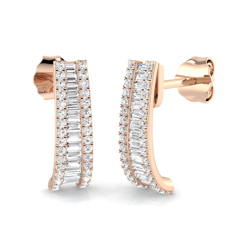 Amethyst Diamond Earring 0.5 ct  Platinum, 9ct, 18ct White, Yellow & Rose Gold | Handcrafted Fine Jewellery-10