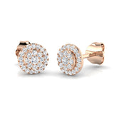 Darky Cluster Diamond Earrings in Gold | Luxury 0.25ct to 8ct