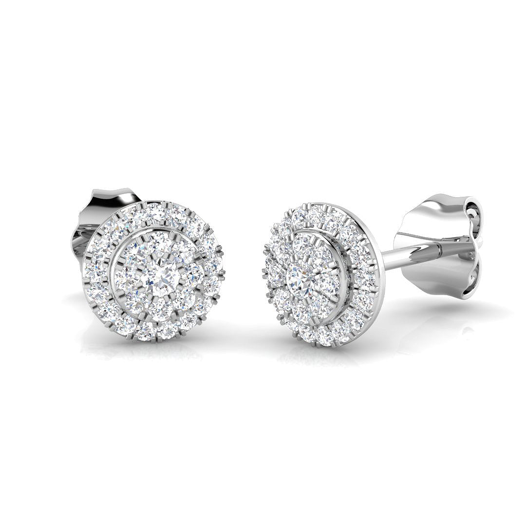 Darky Cluster Diamond Earrings in Gold | Luxury 0.25ct to 8ct