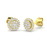 Darky Cluster Diamond Earrings in Gold | Luxury 0.25ct to 8ct
