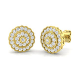 Elegant Vintage Gold Diamond Earrings - 0.5ct Luxury Jewelry