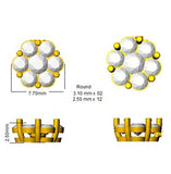 9ct White Gold 0.97ct Lab Grown Diamond Cluster Earrings
