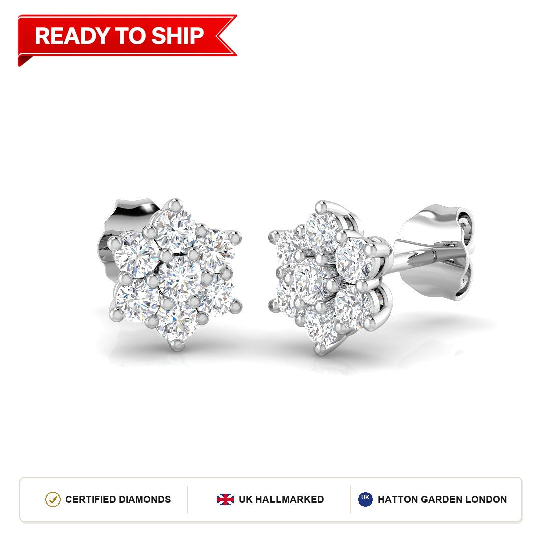 Lab grown diamond earring