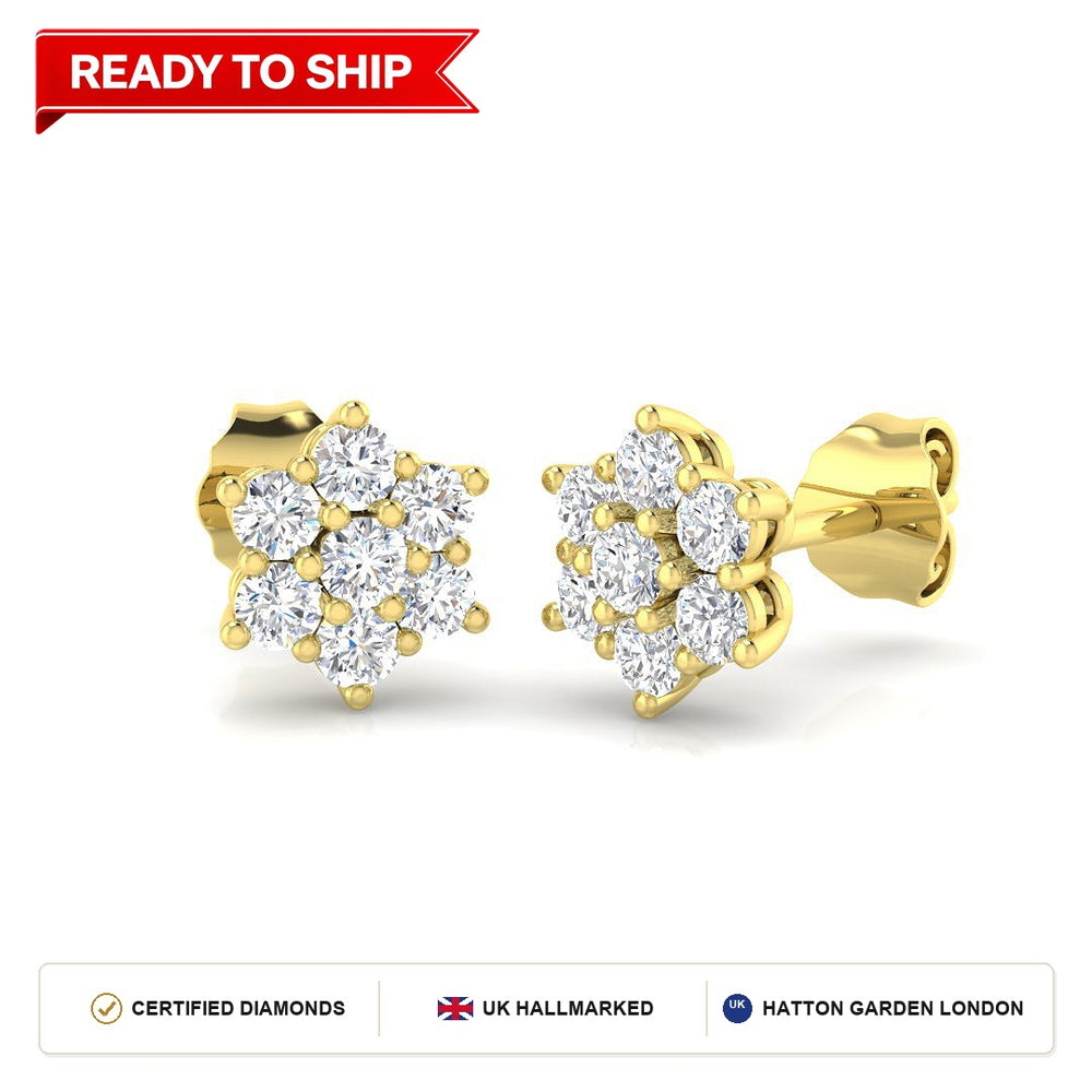 Lab grown diamond earring