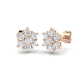 Zinny Gold Cluster Diamond Earrings | 0.5ct - 6ct Luxury Jewelry