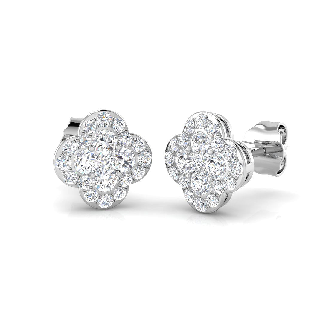 Epspy Gold Clover Diamond Earrings 0.5ct to 1ct - Luxury Jewelry