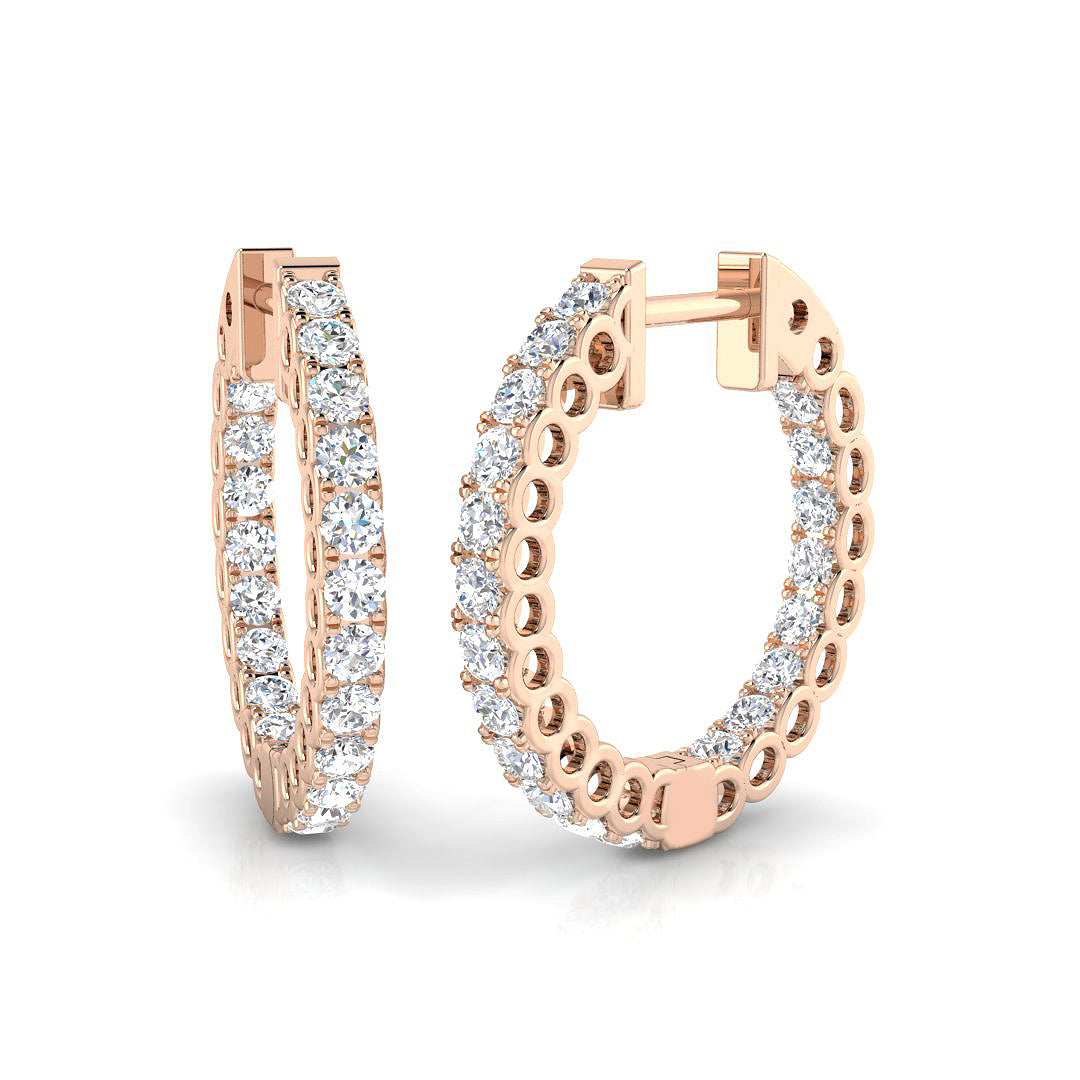 Hoop Earrings - Pansy 1ct To 2ct Exquisite Diamond Brilliance