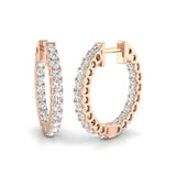 Hoop Earrings - Pansy 1ct To 2ct Exquisite Diamond Brilliance