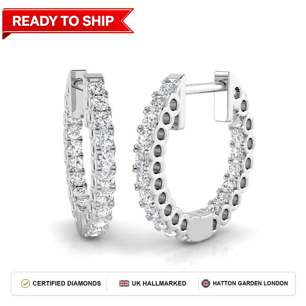 Lab grown diamond earring