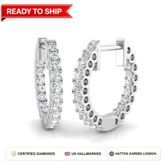Lab grown diamond earring