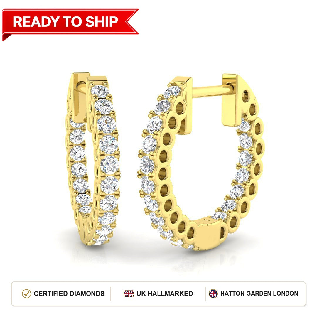 Lab grown diamond earring
