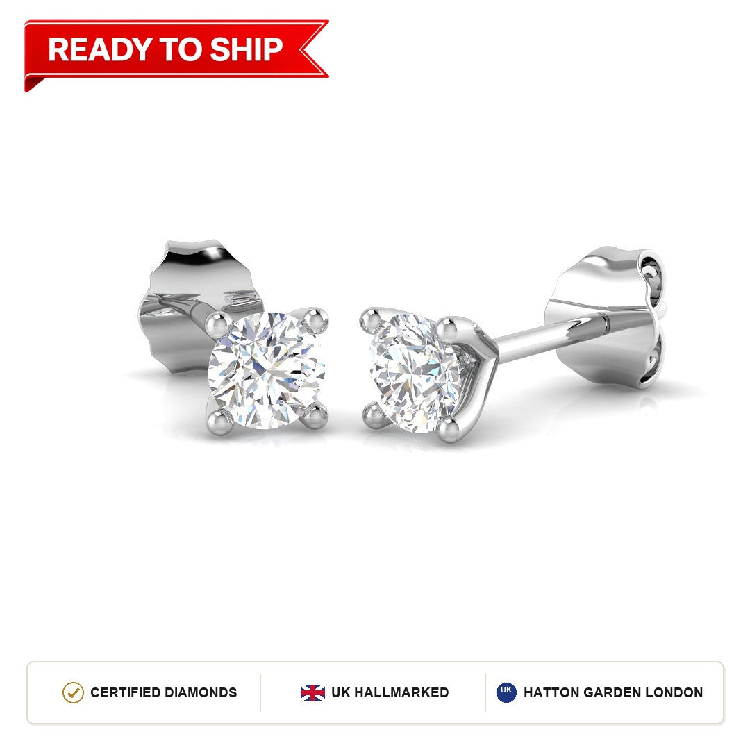 Lab grown diamond earring