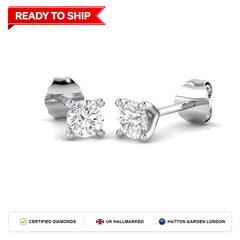 Lab grown diamond earring