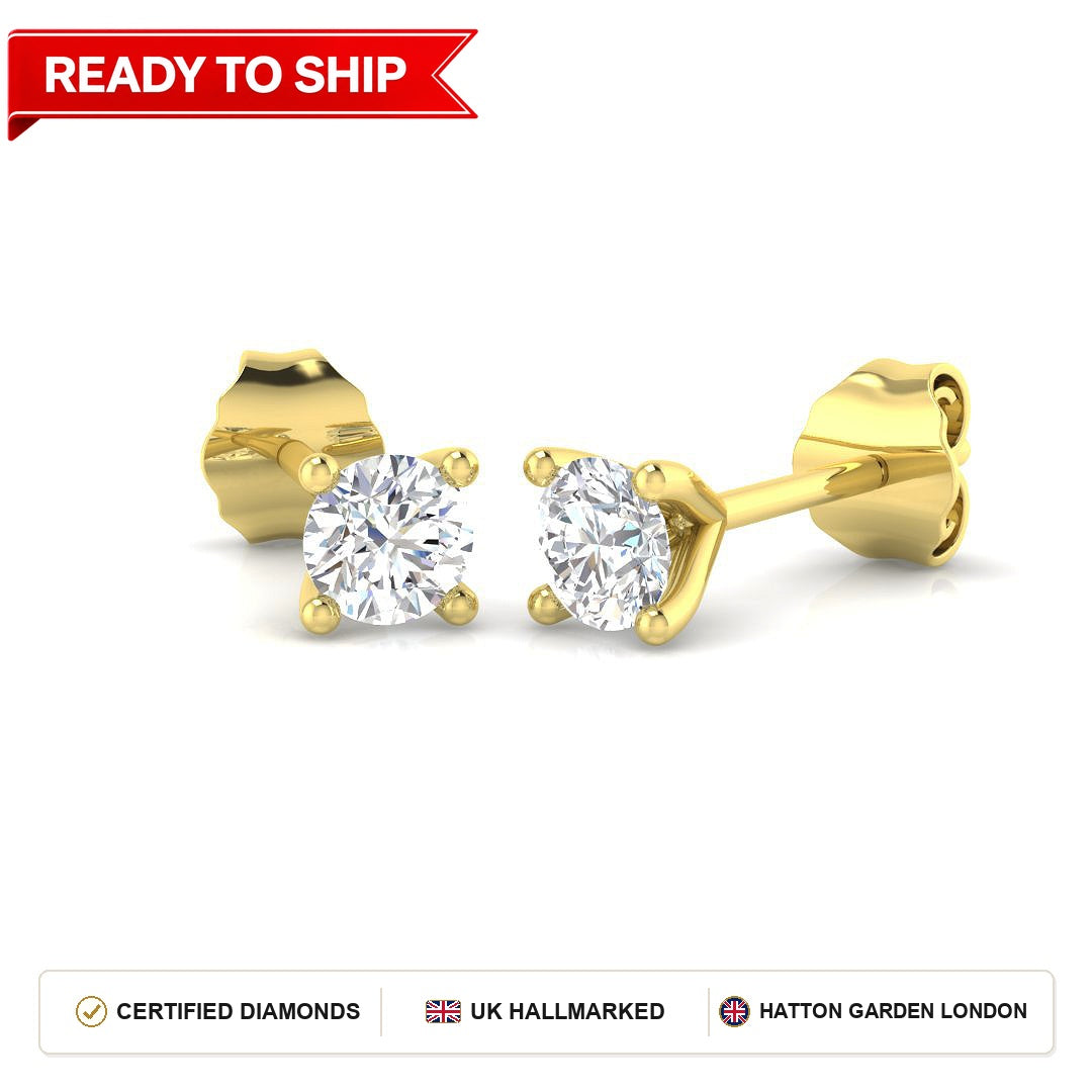Lab grown diamond earring