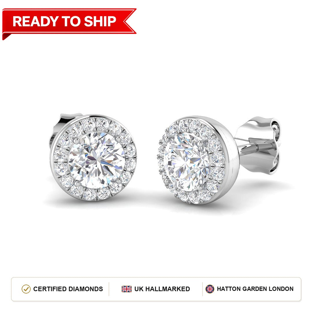 Lab grown diamond earring