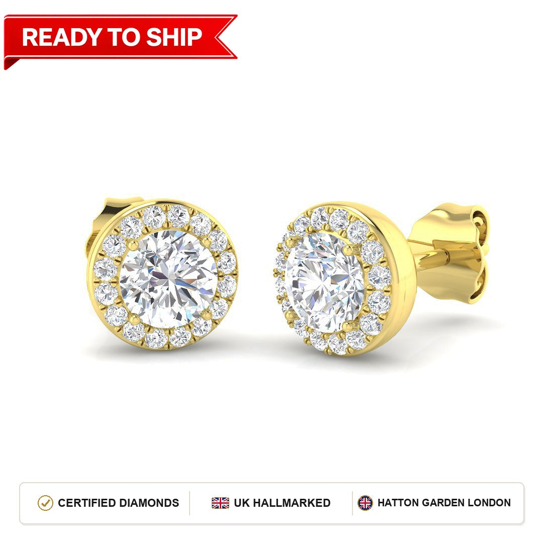 Lab grown diamond earring